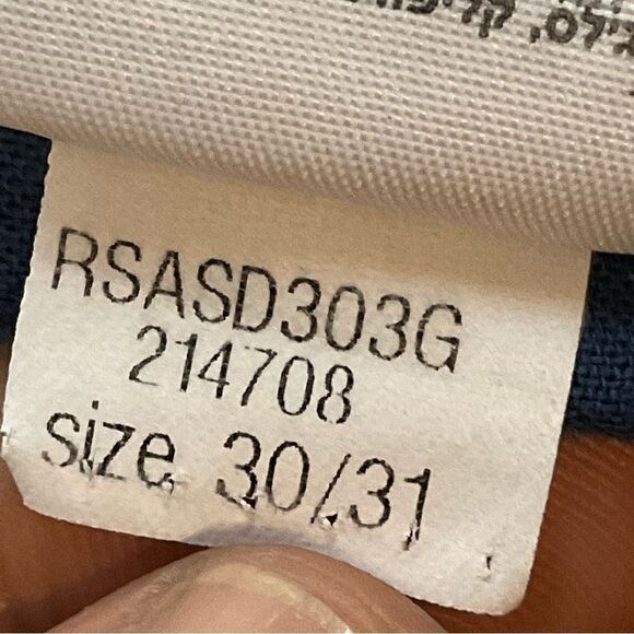 American Apparel Y2K Blue Cotton Denim High Waisted Cuffed Shorts Size 30/31 - Picture 9 of 11